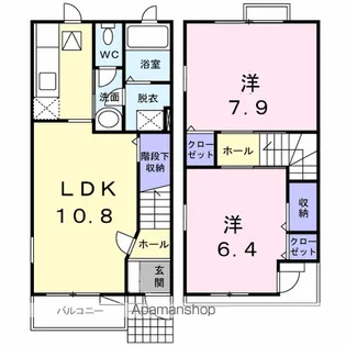 アン クレール【1階】の間取り