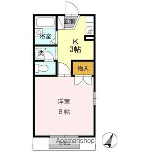 ファミール堀部Ⅲ A棟【1階】の間取り