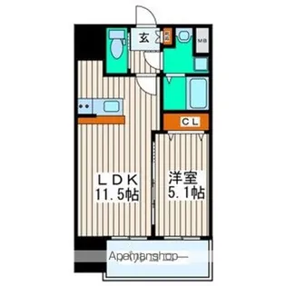 シティタワー二十人町【5階】の間取り