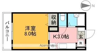 コーポブルースカイ【1階】の間取り