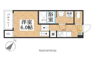 ハピネス枇杷島【202号室】の間取り