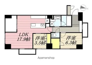 アートフォルム元城【404号室】の間取り