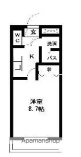 グランシャリオOKAZAKI【206号室】の間取り