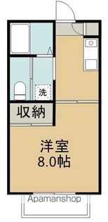 グレース萩野町D【202号室】の間取り