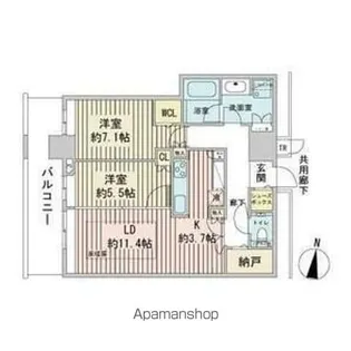 ONE札幌ステーションタワー【5階】の間取り