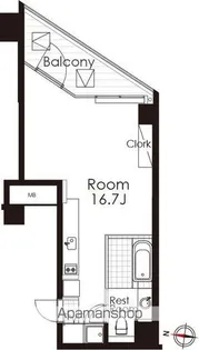 カスタリア広尾【8階】の間取り
