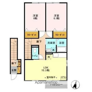 ジュネス【1階】の間取り