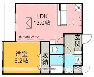 ルネス フルーレ【1階】の間取り