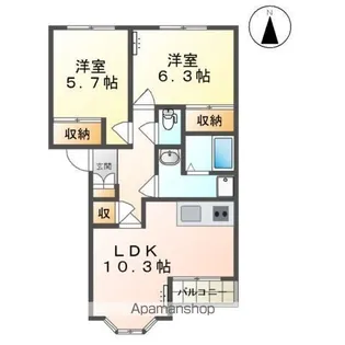 グランチェスタ悠壱番館【2階】の間取り
