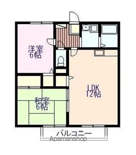 フォーティニアひらいわ D【201号室号室】の間取り