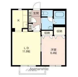 グランヴィーブルD【1階】の間取り