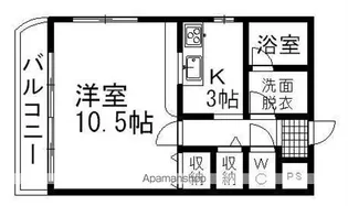 ベルメゾンスエヒロ【4階】の間取り