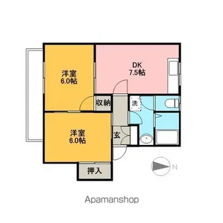 ハイム88 B棟【2階】の間取り
