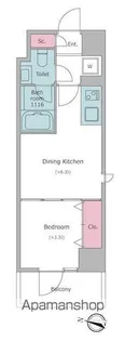 ドゥーエ二子新地【5階】の間取り