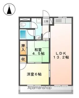 グランドールF【103号室】の間取り
