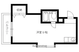 ベルヴィNADA【203号室】の間取り