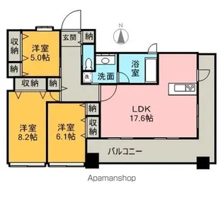 ヴァレーレ一宮【9階】の間取り