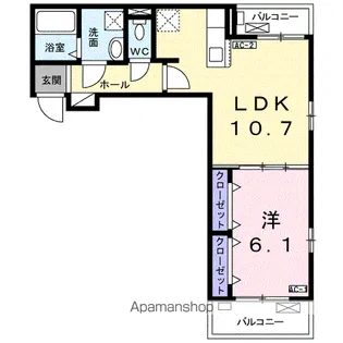 スプリングアイ【1階】の間取り