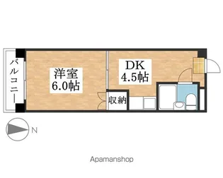 1Kの間取り画像