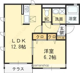 シャーメゾン今津南4【1階】の間取り