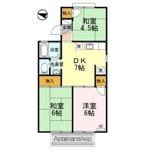 セジュール周南 A棟【A202号室】の間取り