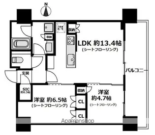 THE YOKOHAMA FRONT TOWER【26階】の間取り