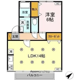 クレージュ Ⅲ【2階】の間取り