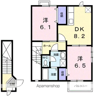 ブラオヴィ−ゼ【2階】の間取り
