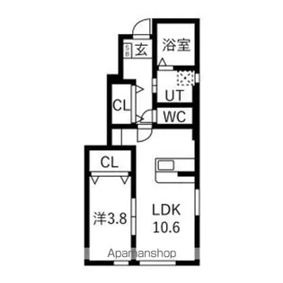 東根BASE358【105号室】の間取り