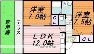 セジュール梨香【1階】の間取り