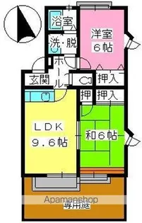 ティアラ新飼【A-102号室】の間取り