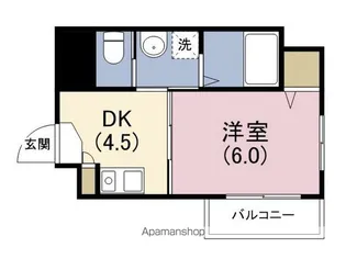 ラ・ルーチェ逢坂【4階】の間取り