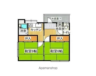 すみれ荘【ヘ号号室】の間取り