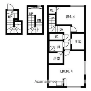 プチ ボヌール【3階】の間取り