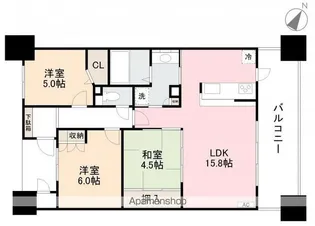 サーパスサンポート高松ベイタワー903号【903号室】の間取り