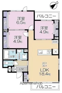 CAMPANA OTAKANOMORI【2階】の間取り