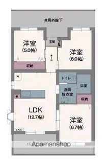 エクセルシオール【2階】の間取り