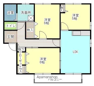 ラークA【Ⅱ-201号室】の間取り