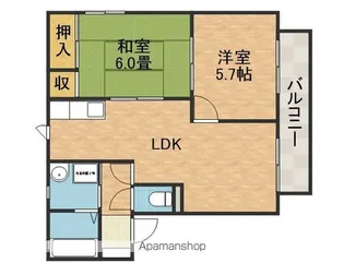 ラクシュミー鳥飼【1階】の間取り