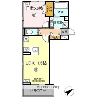 WM新八代 B棟【3階】の間取り