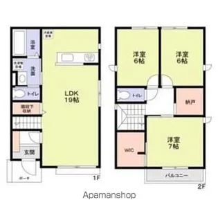 東京都新宿区市谷山伏町【一戸建】の間取り