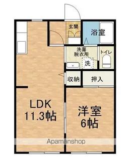 サンハイツみなみ【202号室】の間取り