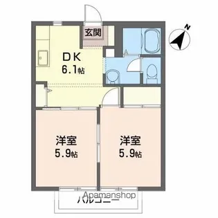 ファミールハイツ【2階】の間取り
