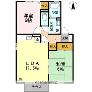 セブン三井【1階】の間取り