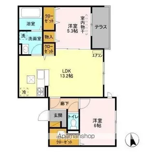 カサミエント【1階】の間取り