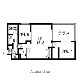 オリヴィオ南15西8(ALLIVIO南15西8)【1階】の間取り