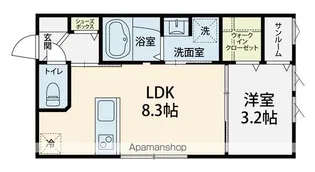 (仮称)GO FUN APARTMENT 矢木【202号室】の間取り