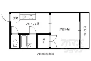 エスポワール朱雀【205号室】の間取り