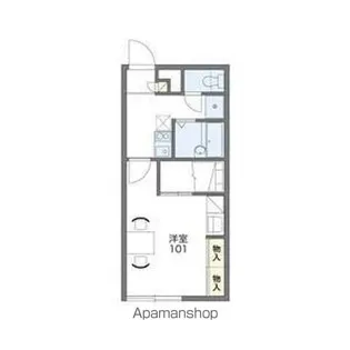 レオパレスフロンティア【205号室】の間取り