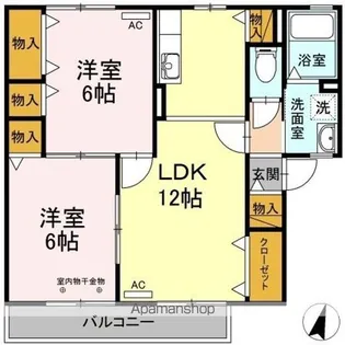 メープル上野【2階】の間取り